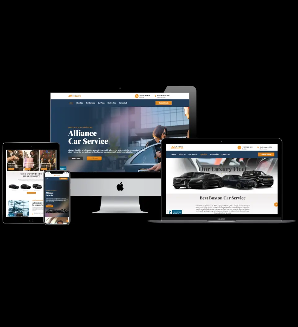 Limousine website optimized for Alliance Car Service in Boston