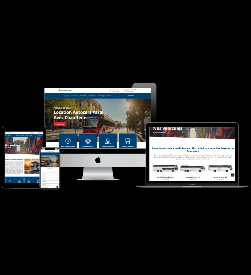 Chauffeur and group travel service website structure standards