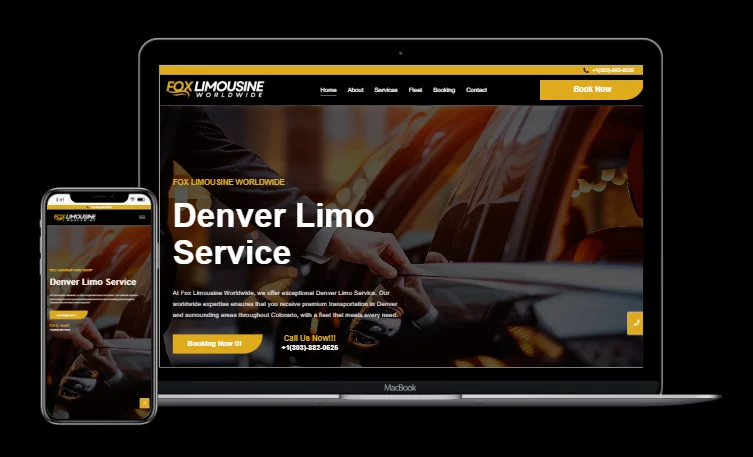 High-performance limousine service website developed for Fox Limousine