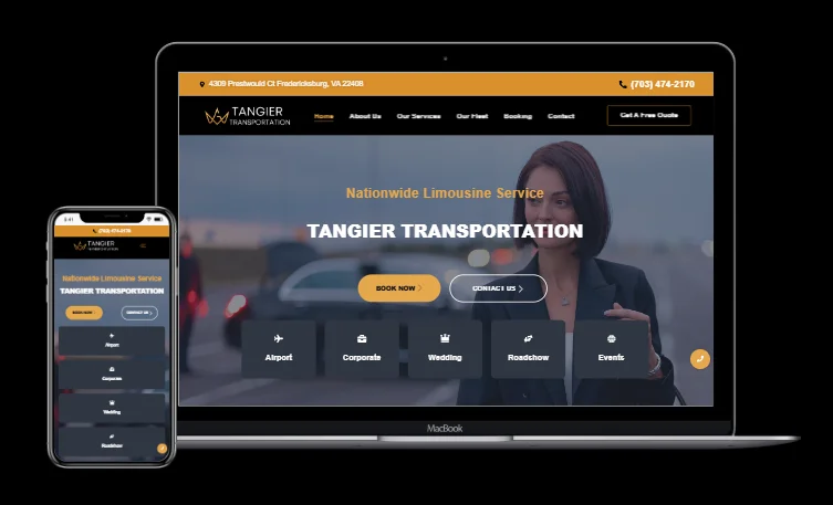 High-performance limousine service website developed for Fox Limousine